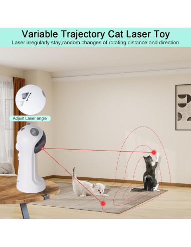 Juguete Interactivo Automático para Gatos TBTeek con Luz y 4 Modos