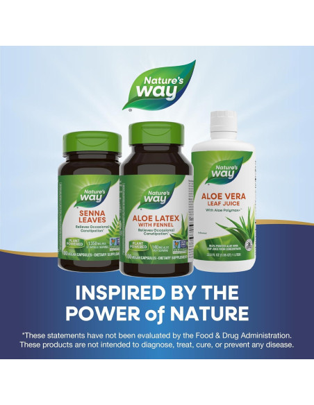 Aloe Latex Nature's Way con Hinojo 100 Cápsulas Veganas Aloe Latex Nature's Way con Hinojo 100 Cápsulas Veganas