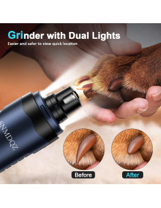 Cortador de Uñas para Perros SNMDQZ con Luz LED y Grinder Silencioso 2
