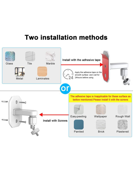 Soporte de Pared Ajustable BFYTN para Cámaras Ring - 2 Paquetes Soporte de Pared Ajustable BFYTN para Cámaras Ring - 2 Paquetes