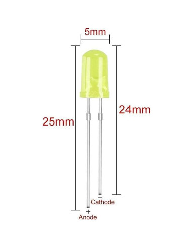 Kit de 100 Diodos LED 5mm MCIGICM Multicolor para Proyectos
