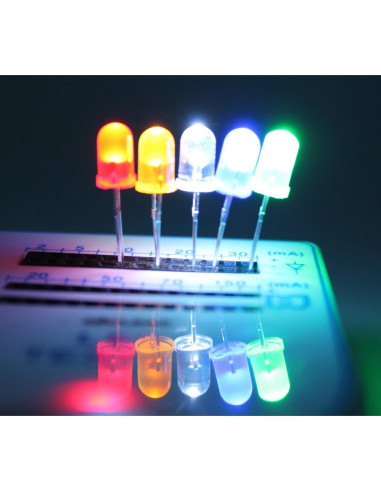 Kit de 450 Diodos LED 5mm DiCUNO 5 Colores para DIY