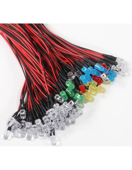 120 Diodos LED 12V Preconectados Diitao - Colores Variados 120 Diodos LED 12V Preconectados Diitao - Colores Variados