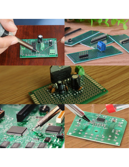 Placas PCB Doble Cara Rindion 32 Pcs 5 Tamaños para Proyectos DIY Placas PCB Doble Cara Rindion 32 Pcs 5 Tamaños para Proyectos DIY