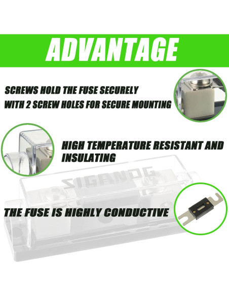 Soporte de Fusible ANL SIGANDG 150A para Audio Soporte de Fusible ANL SIGANDG 150A para Audio