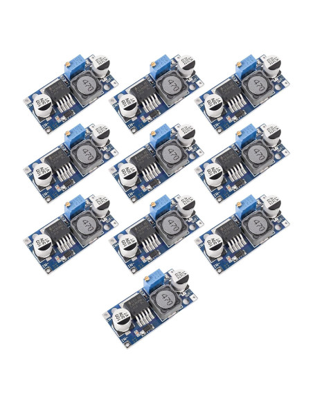 Paquete de 10 Reguladores de Voltaje LM2596 Ajustable 3-40V Paquete de 10 Reguladores de Voltaje LM2596 Ajustable 3-40V