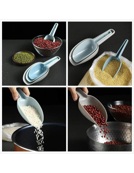 Juego de 3 Cucharas de Hielo Plástico AZOFIA 50ml 100ml 150ml Juego de 3 Cucharas de Hielo Plástico AZOFIA 50ml 100ml 150ml