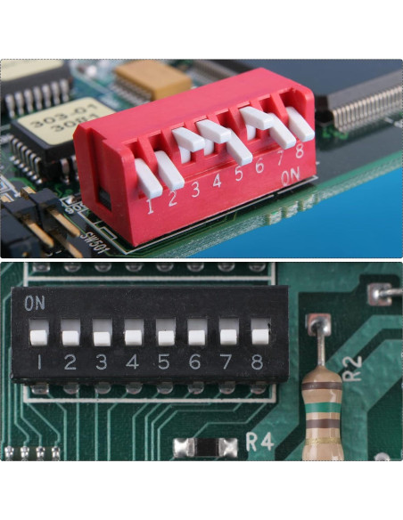 Interruptor DIP uxcell 10 Posiciones 2.54mm 10 Piezas Rojo Interruptor DIP uxcell 10 Posiciones 2.54mm 10 Piezas Rojo