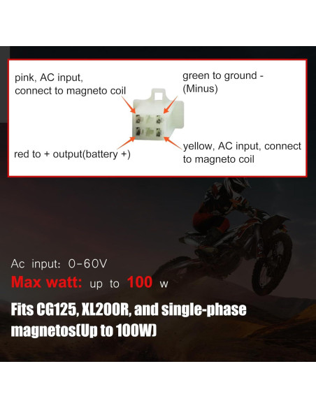 Regulador Rectificador 12V ChenXL 4 Hilos para Scooters y Motos Regulador Rectificador 12V ChenXL 4 Hilos para Scooters y Motos