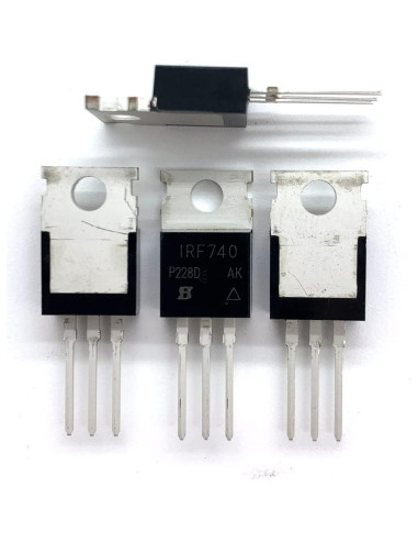 5 Transistores MOSFET IRF740 TO-220 400V 10A Vishay