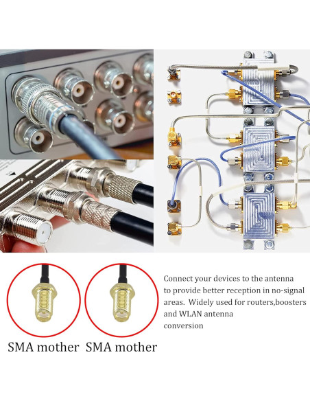 Cable Coaxial SMA Femenino Pigtail RG-178 20 cm - 4 Pcs Cable Coaxial SMA Femenino Pigtail RG-178 20 cm - 4 Pcs