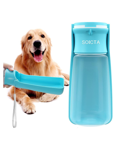 Botella de Agua Plegable SOICTA 0.56L para Perros y Mascotas Botella de Agua Plegable SOICTA 0.56L para Perros y Mascotas