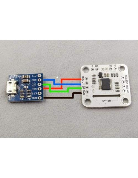 Sensor GY-39 HiLetgo 4 en 1: Luz, Temperatura, Humedad y Presión Sensor GY-39 HiLetgo 4 en 1: Luz, Temperatura, Humedad y Presión