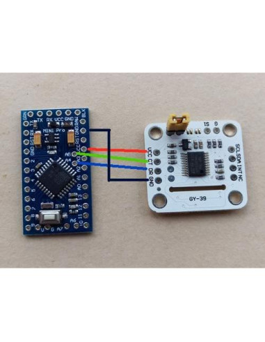 Sensor GY-39 HiLetgo 4 en 1: Luz, Temperatura, Humedad y Presión