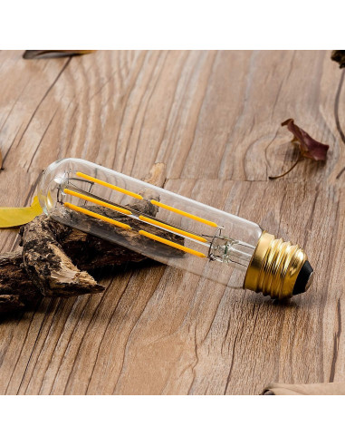 Bombilla LED Edison Dimmable E26 6W Blanco 4000K - Paquete de 4
