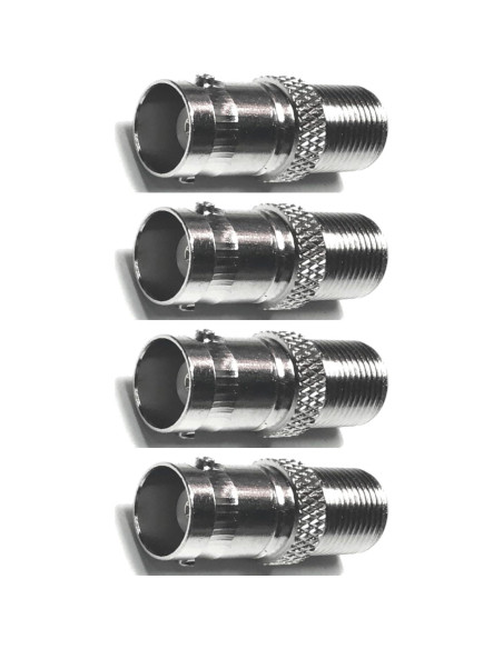 Adaptador BNC hembra a F tipo CESS - 4 unidades Adaptador BNC hembra a F tipo CESS - 4 unidades