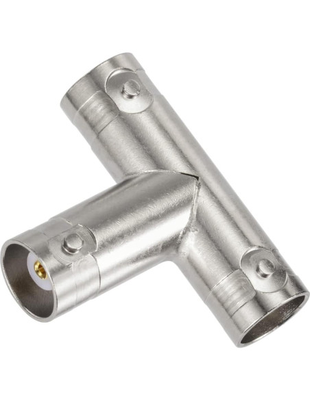 Adaptador en T BNC Eightwood 2pcs hembra 50 ohmios para CCTV Adaptador en T BNC Eightwood 2pcs hembra 50 ohmios para CCTV