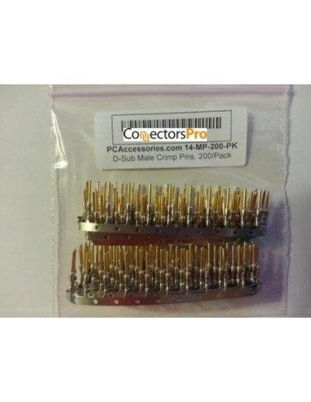 Conectores Macho Crimp D-Sub 200 Pines Niquelados en Oro Conectores Macho Crimp D-Sub 200 Pines Niquelados en Oro