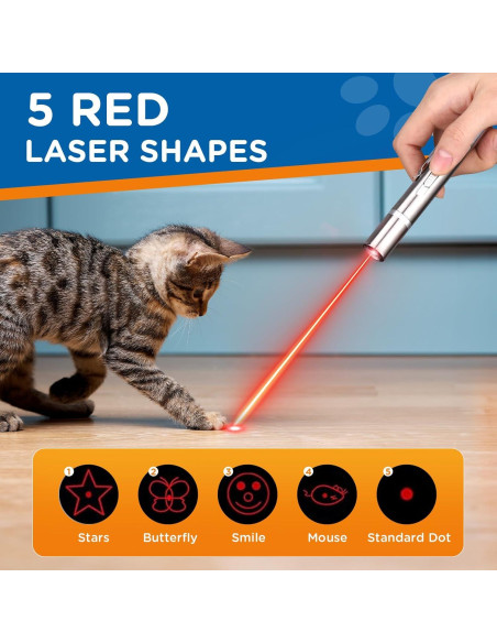Puntero láser recargable Koackl para gatos y perros 3 luces Puntero láser recargable Koackl para gatos y perros 3 luces