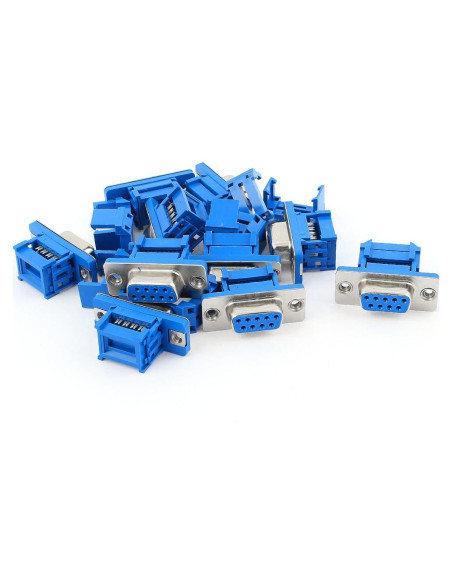 Conector IDC DB9 Hembra 9 Pines uxcell - Paquete de 10 Conector IDC DB9 Hembra 9 Pines uxcell - Paquete de 10