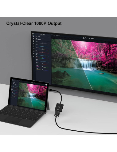 Adaptador Mini DisplayPort a VGA BENFEI 2 Paquete 1920x1200