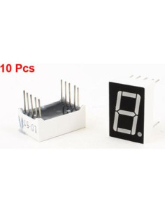 Tubo Digital LED Rojo uxcell 10 Pcs 1 Bit 7 Segmentos 10 Pines 2