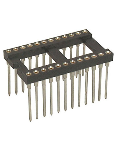 Zócalo IC DIP 24 Pines Jameco Valuepro 6100-24W-R Paquete de 2