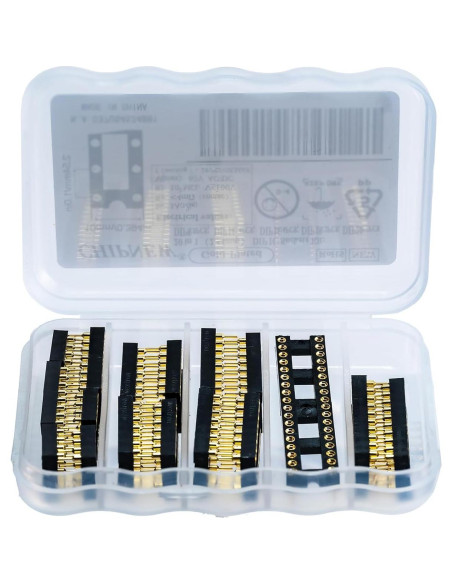 Kit de zócalos DIP chapados en oro 5 en 1 - CHIPNEW Kit de zócalos DIP chapados en oro 5 en 1 - CHIPNEW