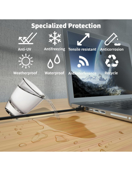 Cable Ethernet Cat 8 3m YSONG 40Gbps 2000MHz Resistente UV Cable Ethernet Cat 8 3m YSONG 40Gbps 2000MHz Resistente UV