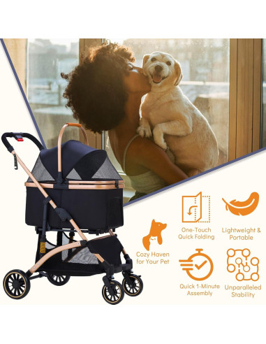 Carrito para Mascotas GdnWings 6 Amortiguaciones 55 lbs