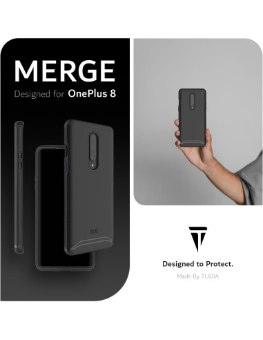 Funda TUDIA para OnePlus 8 Doble Capa Negro Mate
