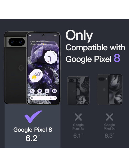 Funda JETech para Google Pixel 8 15.5cm Obsidiana a Prueba de Golpes Funda JETech para Google Pixel 8 15.5cm Obsidiana a Prueba de Golpes