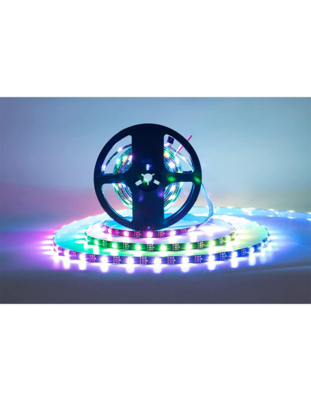 Tira LED WS2812B 5m 300 LEDs SMD 5050 RGB IP65 Tira LED WS2812B 5m 300 LEDs SMD 5050 RGB IP65