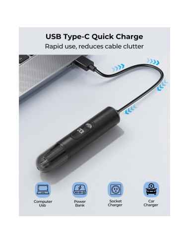 Recortador de Vello Nasal Eléctrico SUERBEATY Negro, Impermeable