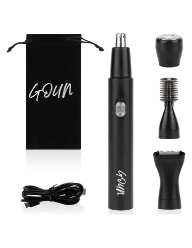 Recortador de Vello Nasal 4-en-1 GOUN Recargable IPX6