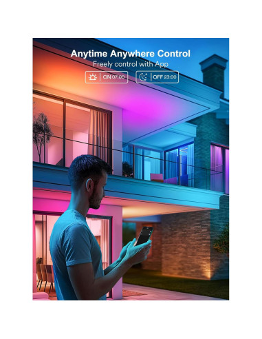 Bombillas Inteligentes ANGELHALO LED A19 RGBW 800 Lúmenes Paquete de 2