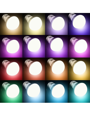 Bombilla LED E27 RGBW 3W Regulable con Control Remoto