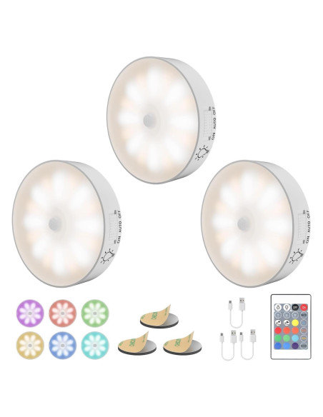 Luces LED Bajo Gabinete Electight con Sensor de Movimiento 3 Paquetes Luces LED Bajo Gabinete Electight con Sensor de Movimiento 3 Paquetes
