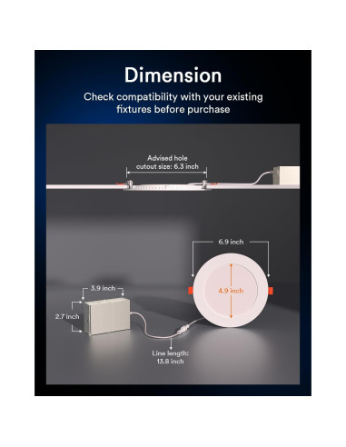 Luces Empotradas Inteligentes Lumary 15.24cm RGBWW 13W 1000LM