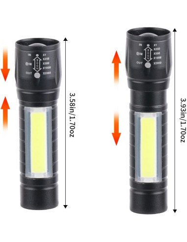 Paquete de 5 Linternas LED Recargables USB-C Hilngav 117g
