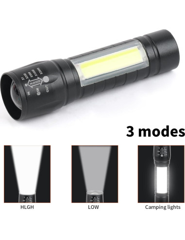 Paquete de 5 Linternas LED Recargables USB-C Hilngav 117g