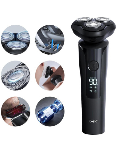 Afeitadora Eléctrica Beici Serie X2 3D Impermeable Carga Tipo-C
