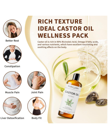 Aceite de Ricino Orgánico MAYJAM 473 ml Hidratante Piel y Cabello Aceite de Ricino Orgánico MAYJAM 473 ml Hidratante Piel y Cabello