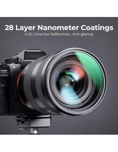 Filtro UV K&F Concept 105mm Vidrio Óptico HD Hidrofóbico