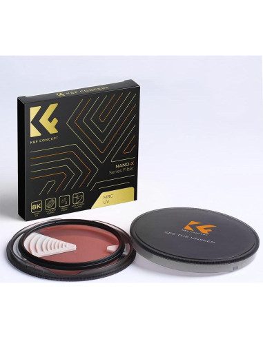 Filtro UV K&F Concept 105mm Vidrio Óptico HD Hidrofóbico