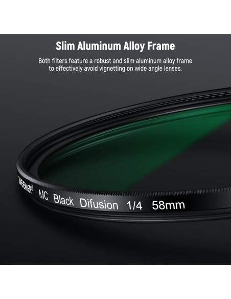 Filtro CPL 58mm NEEWER + Filtro Difusión Negra 1/4 Filtro CPL 58mm NEEWER + Filtro Difusión Negra 1/4