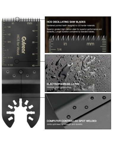 Kit de Cuchillas Oscilantes 20Pcs Gulrear - Precisión Japonesa