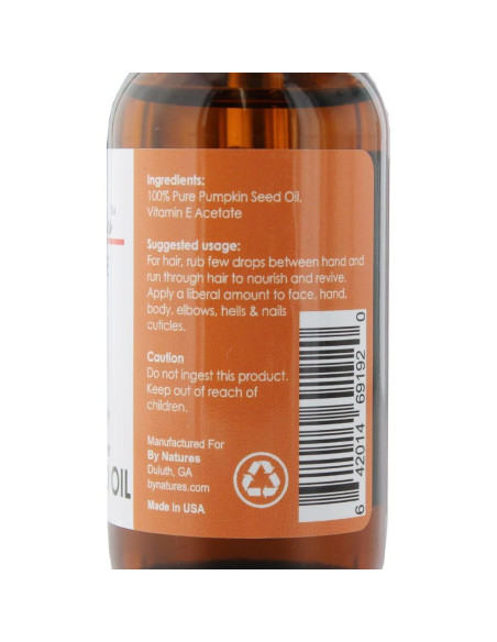 Aceite Esencial de Semilla de Calabaza 100% Puro By Natures Aceite Esencial de Semilla de Calabaza 100% Puro By Natures