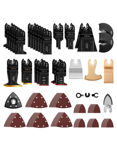 KELIN Kit de 118 Piezas Cuchillas Multiherramienta Universales