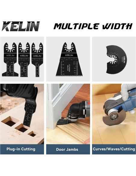 KELIN Kit de 118 Piezas Cuchillas Multiherramienta Universales KELIN Kit de 118 Piezas Cuchillas Multiherramienta Universales